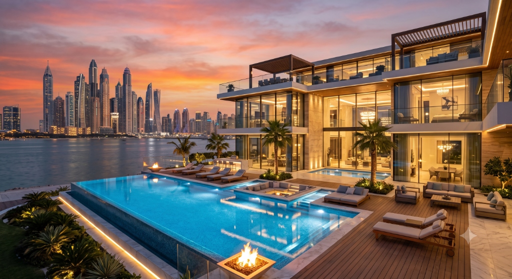 Coastal Villa Landscaping and Swimming Pool in Umm Suqeim by Wajid Ali Landscap and swimming pool