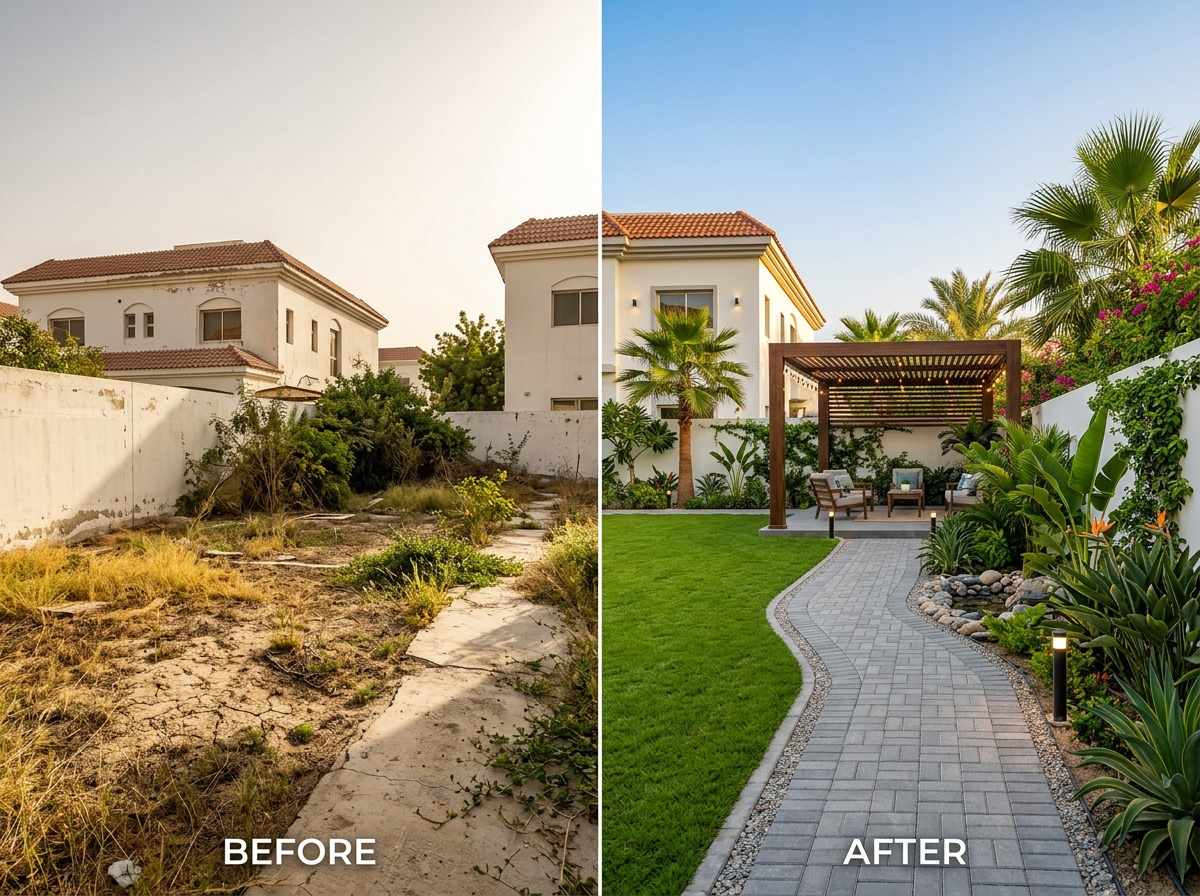 Landscape Renovation Service in Dubai by Wajid Ali Landscap and swimming pool