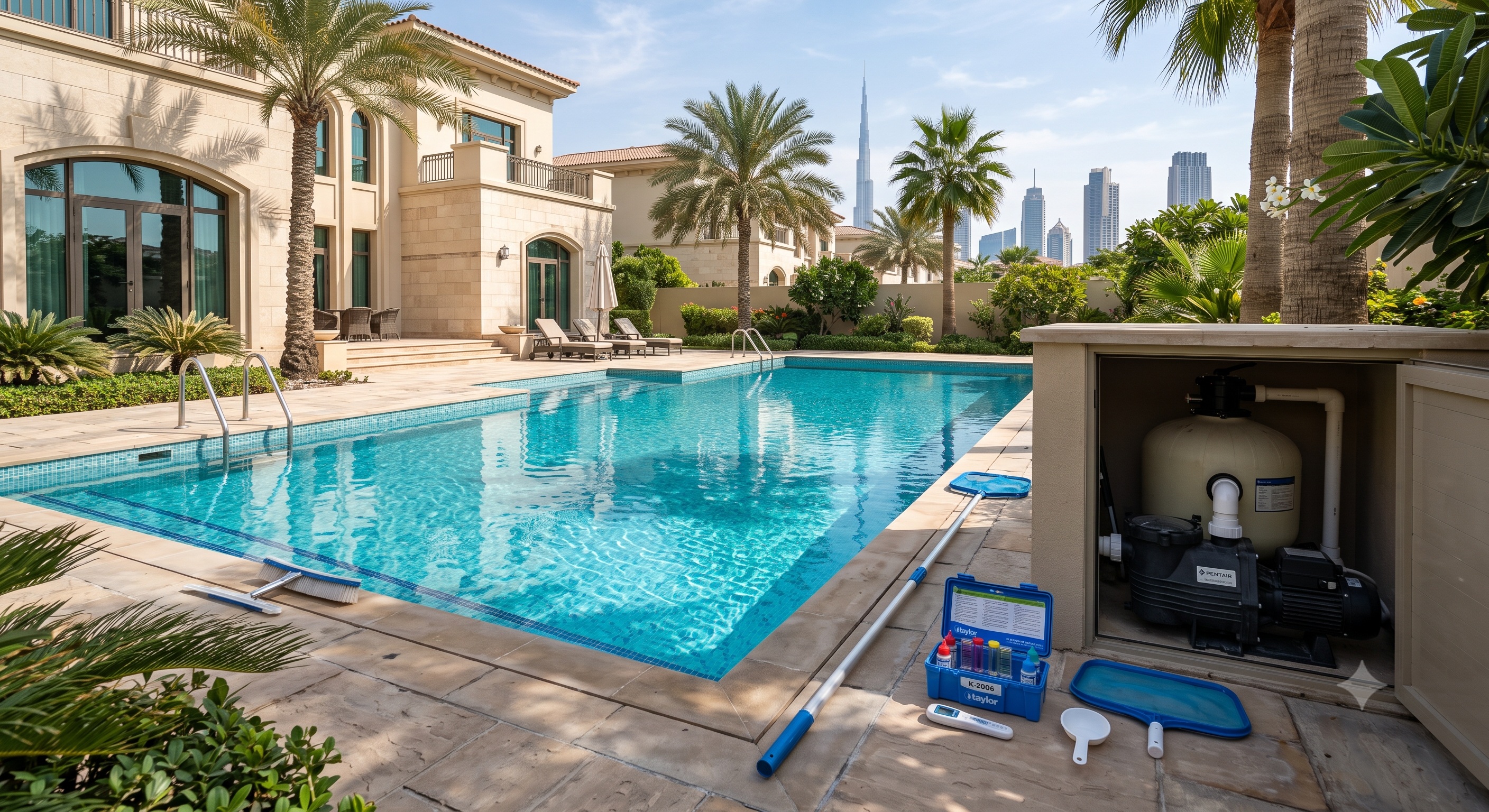 Swimming Pool Maintenance Service in Dubai by Wajid Ali Landscap and swimming pool
