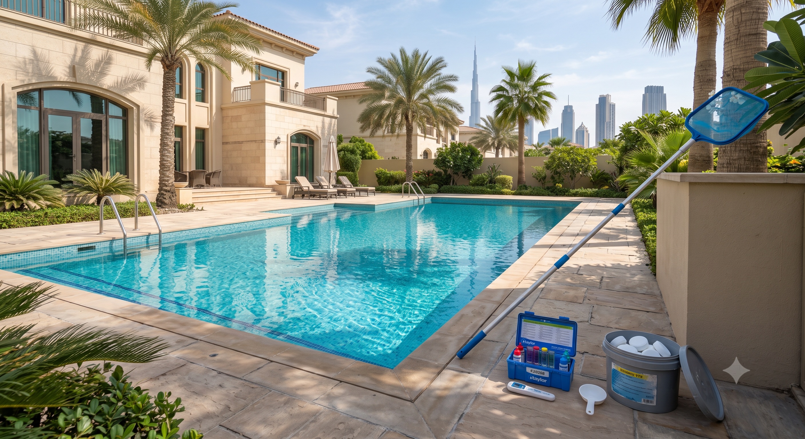 Weekly Pool Maintenance Plan in Dubai by Wajid Ali Landscap and swimming pool